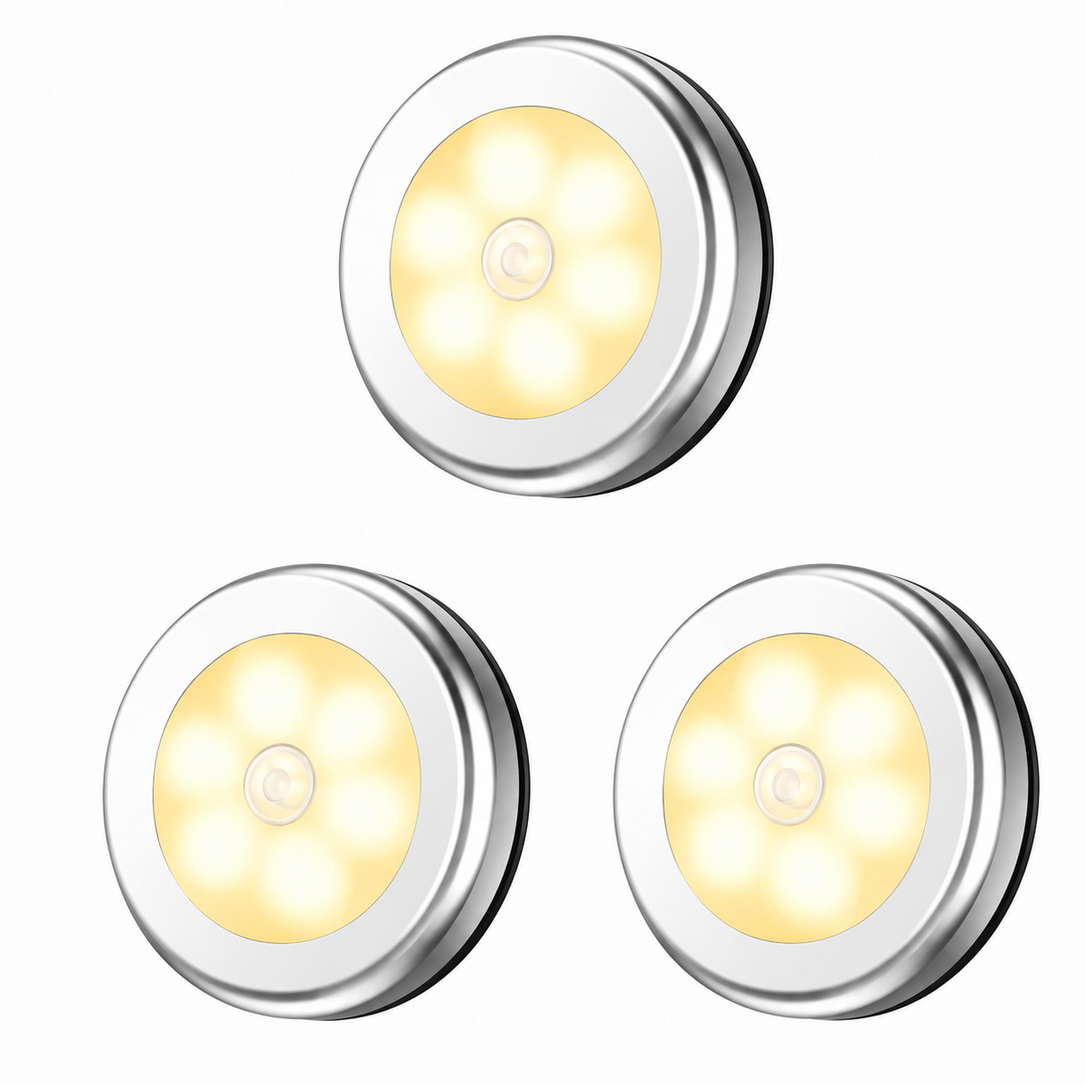 3pcs Battery Operated Motion Sensor LED Lights