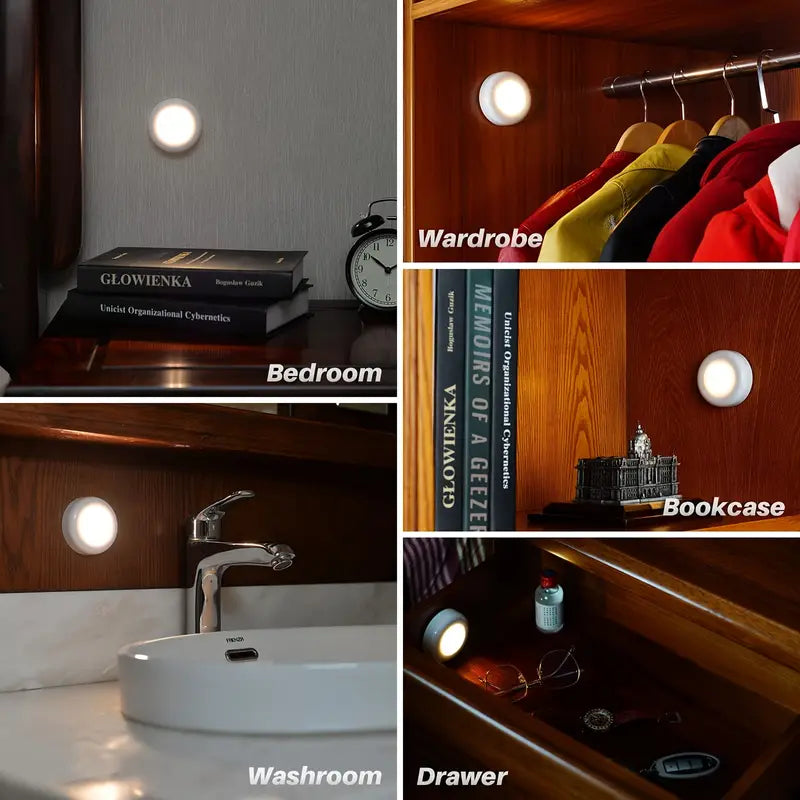 3pcs Battery Operated Motion Sensor LED Lights